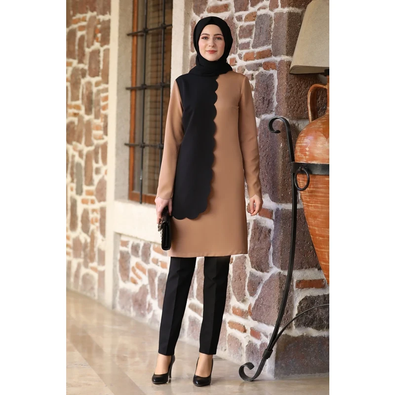 Elben Moda Camel Meyra İkili Takım -elm16536 Elben Moda Camel Meyra İkili Takım -elm16536