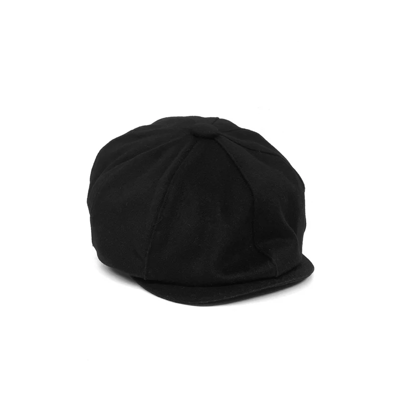 Kravatkolik Siyah Yün Erkek Kasket Şapka KST69