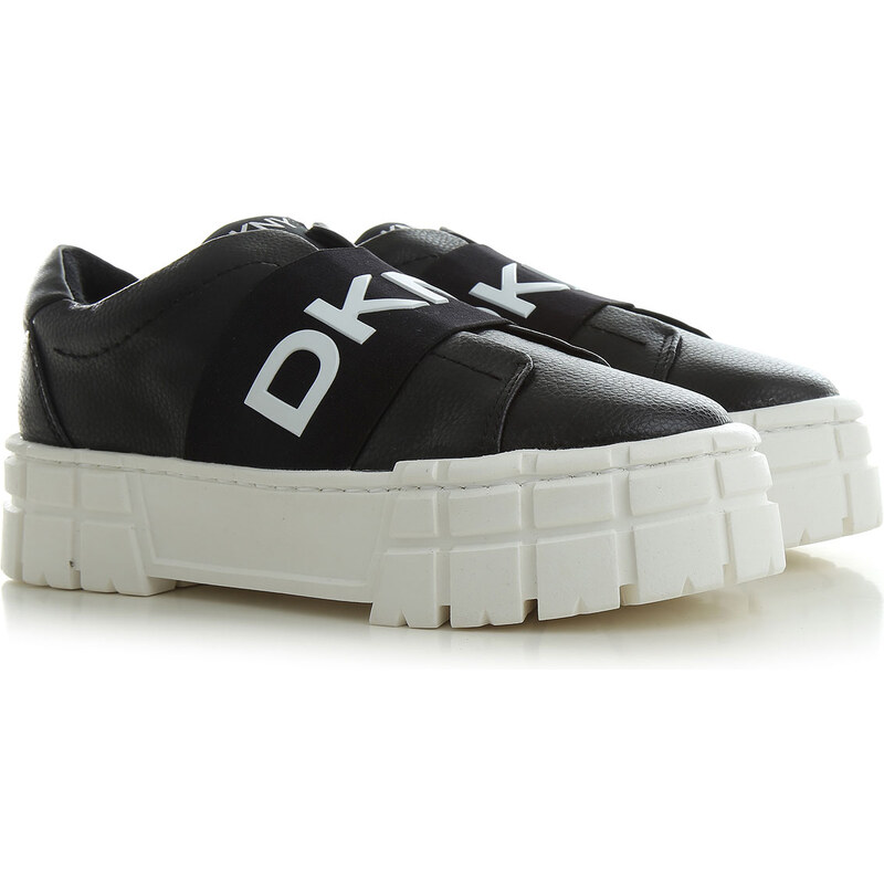 DKNY Kadınlar İçin Slip-on ve Sneaker Ayakkabılar, Siyah, Deri, 2024, 9