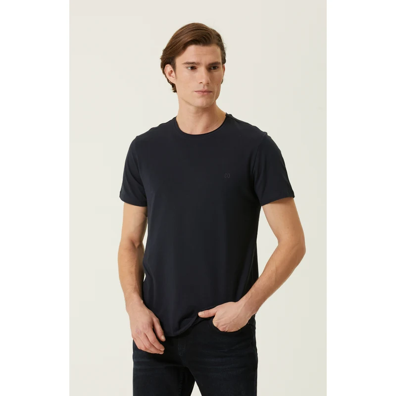 NetWork Lacivert Basic T-shirt