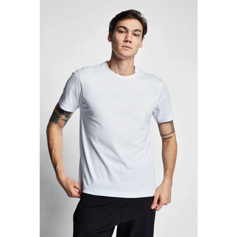 LESCON Beyaz Erkek Kısa Kollu T-Shirt 23S-1202-23B