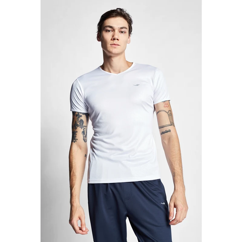 LESCON Beyaz Erkek Kısa Kollu T-Shirt 23S-1222-23B