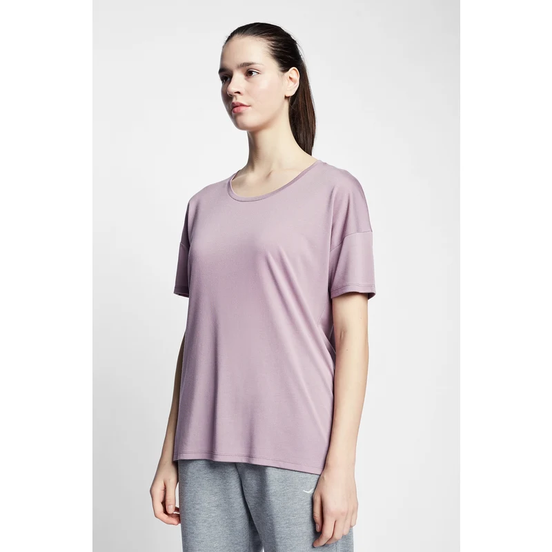 LESCON Leylak Kadın Kısa Kollu T-Shirt 22S-2216-22B