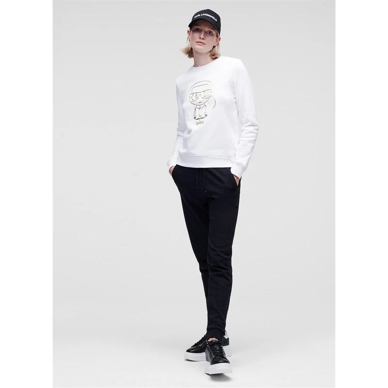 Karl Lagerfeld Beyaz Kadın Spor Sweatshirt