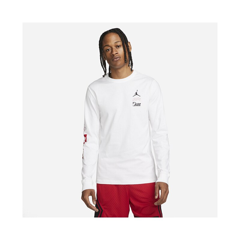 Nike Jordan Flight Team Men s Long Sleeve T Shirt White Glami