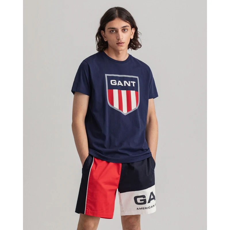 GANT Erkek Lacivert Regular Fit Bisiklet Yaka Logolu T-shirt TZ9364 GANT Erkek Lacivert Regular Fit Bisiklet Yaka Logolu T-shirt TZ9364