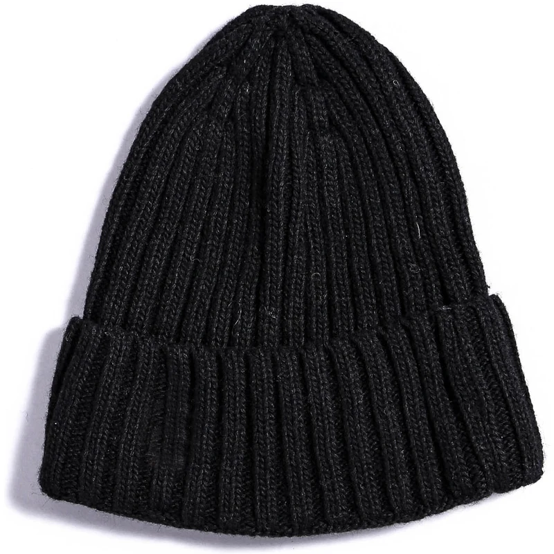 Wessi Men's Knitted Black Beanie
