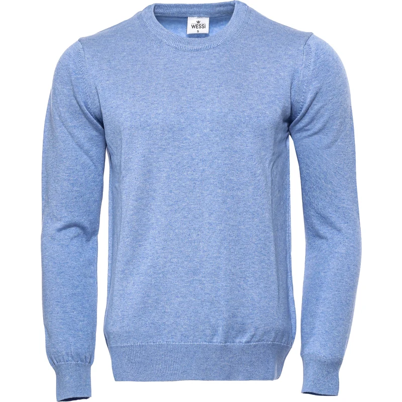 Wessi Blue Crew Neck Sweater