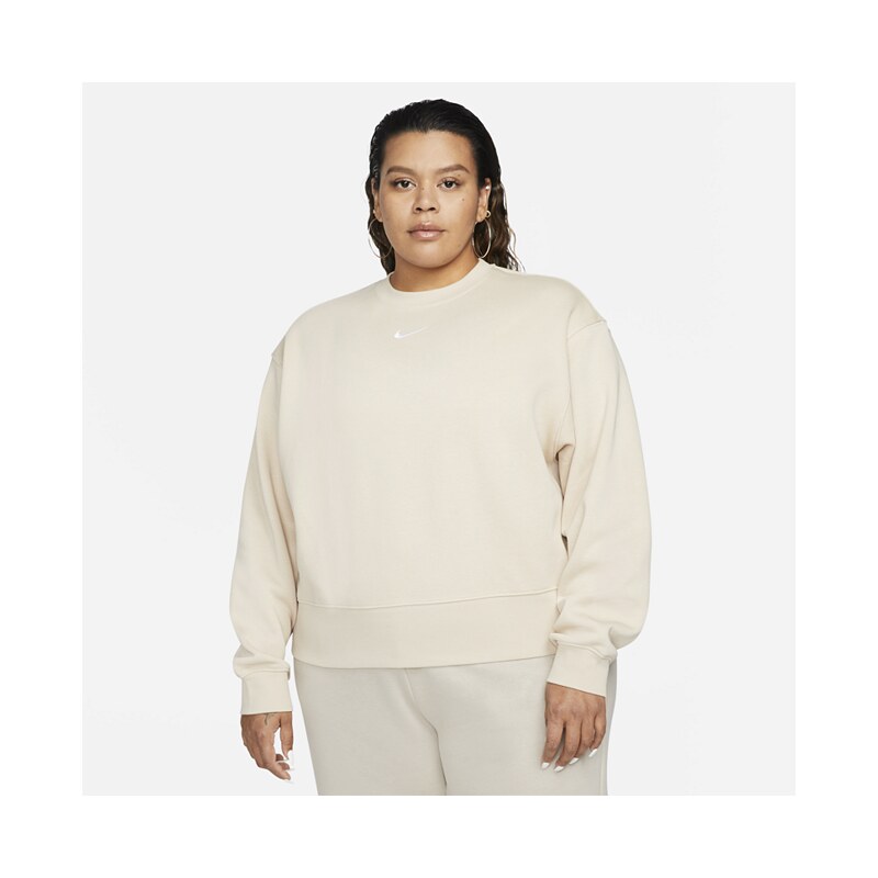 Nike Sportswear Collection Essentials Women s Oversized Fleece Crew Brown Glami