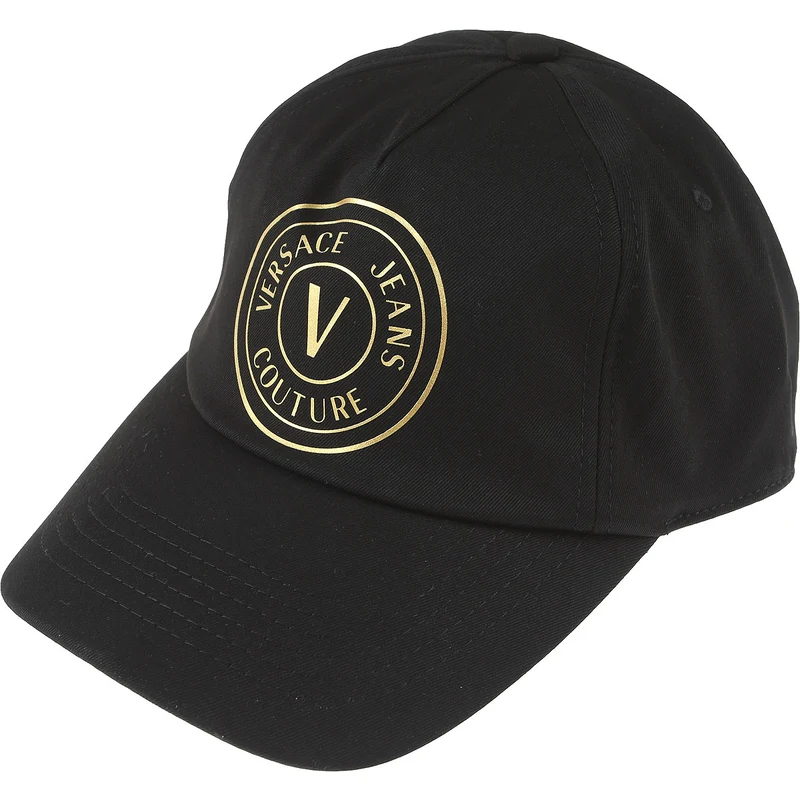 Versace Jeans Couture Kadınlar İçin Şapkalar Kasketler Kepler Siyah Pamuk 2023