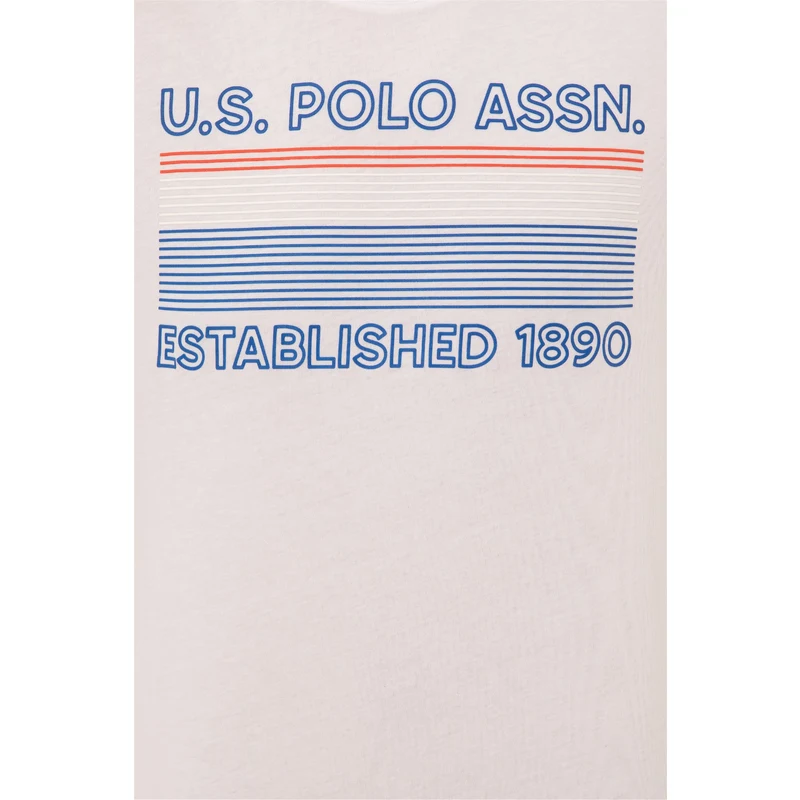 U.S. Polo Assn. Erkek Beyaz Bisiklet Yaka Tişört TZ7868