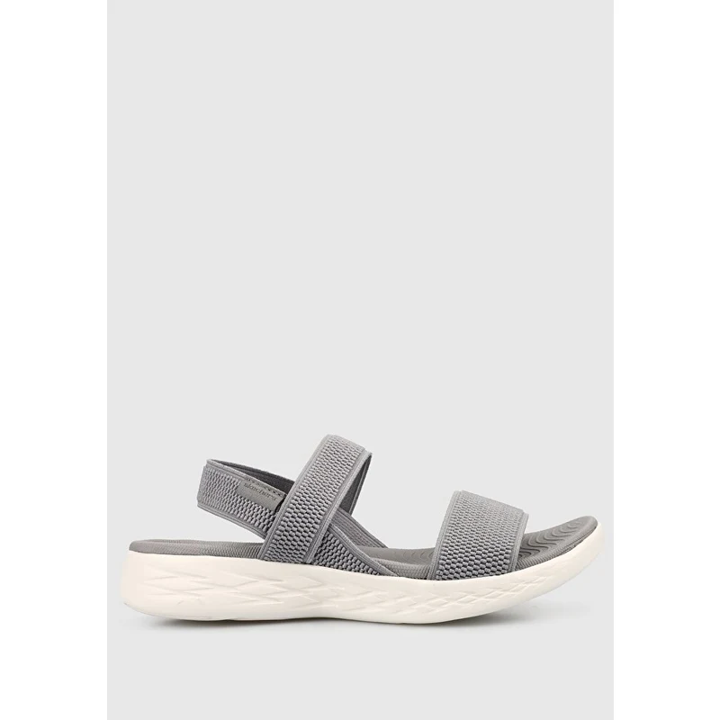 Skechers On-The-Go 600 - Flawless Gri Kadin Sandalet 15312gyw