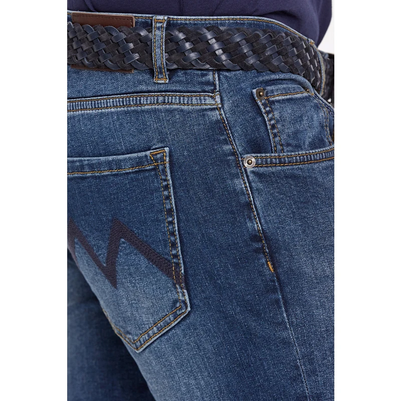 Hemington Lacivert Slim Fit Taşlanmış Denim Pantolon PS7596