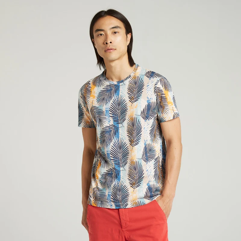 NAUTICA ERKEK LACİVERT STANDART FIT KISA KOLLU T-SHIRT