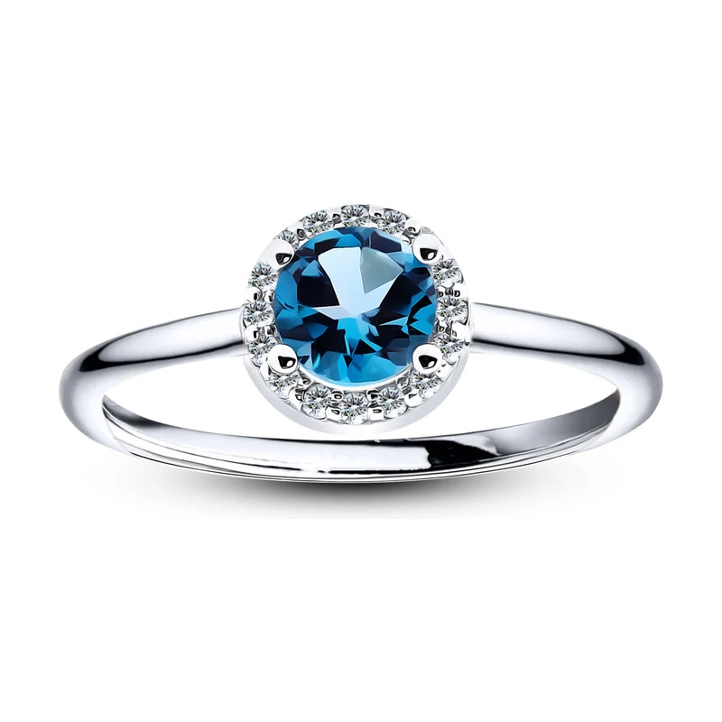 Arya Pırlanta Pırlantalı London Blue Topaz Yüzük Arya Pırlanta Pırlantalı London Blue Topaz Yüzük