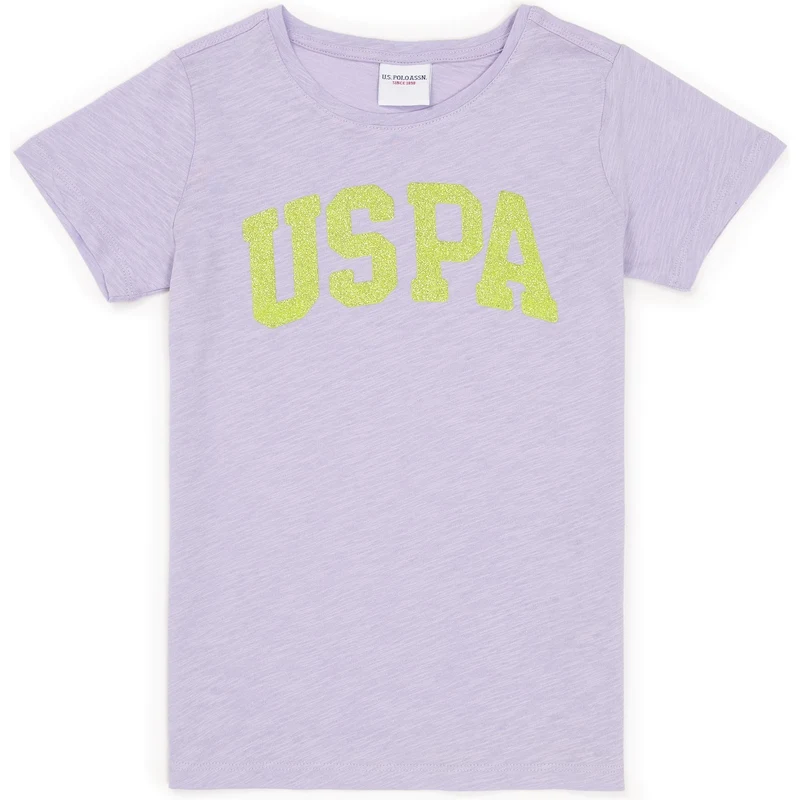 U.S. Polo Assn. Kız Çocuk Lila Basic Tişört