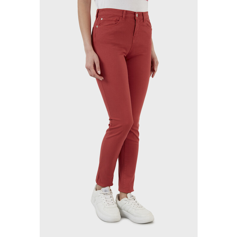 Emporio Armani Pamuklu Yüksek Bel Skinny Fit Jeans Bayan Kot Pantolon 3l2j20 2n8hz 0328 Kırmızı