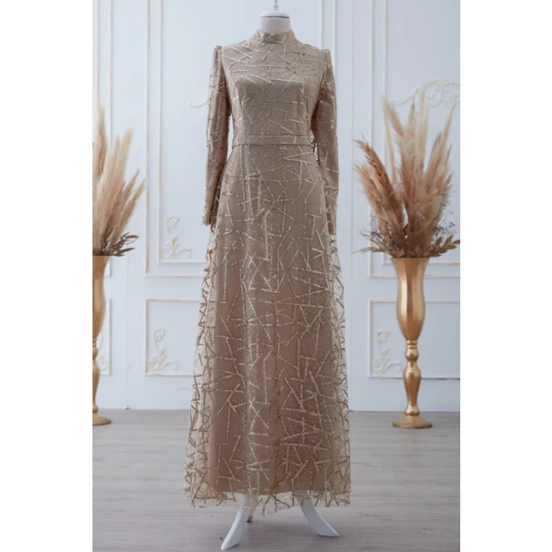 Dress Life Gold Parıltı Abiye - Dl16956