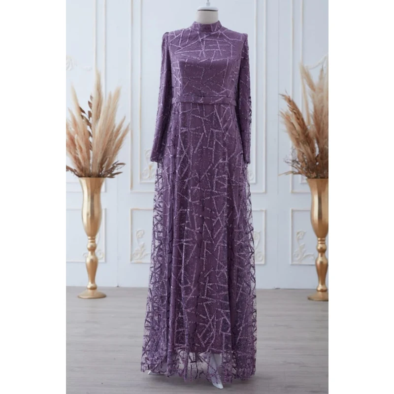 Dress Life Lavanta Parıltı Abiye - Dl16958
