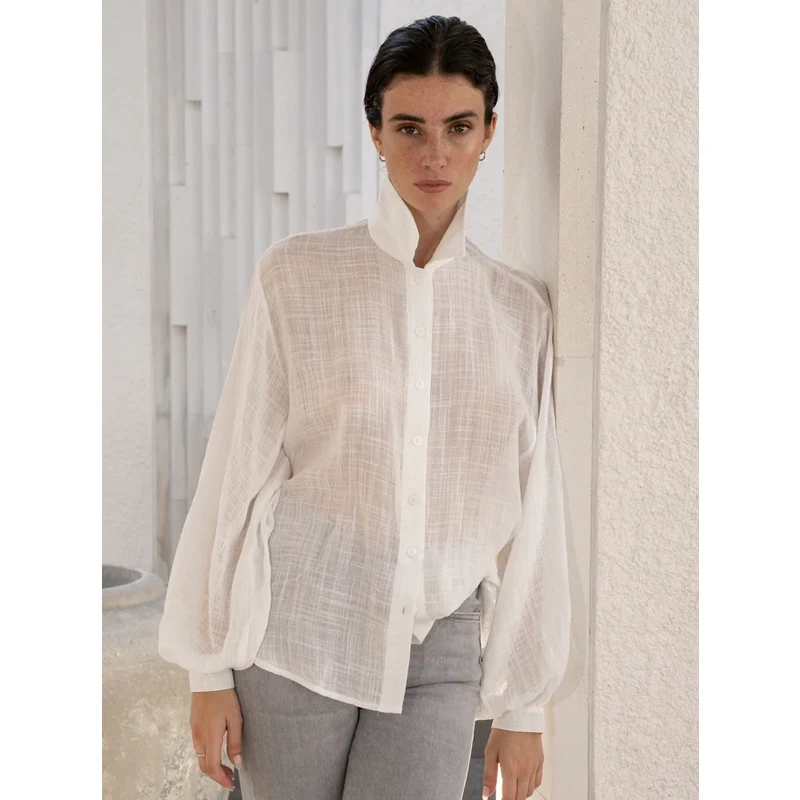 Luciee Arya Shirt In Ecru