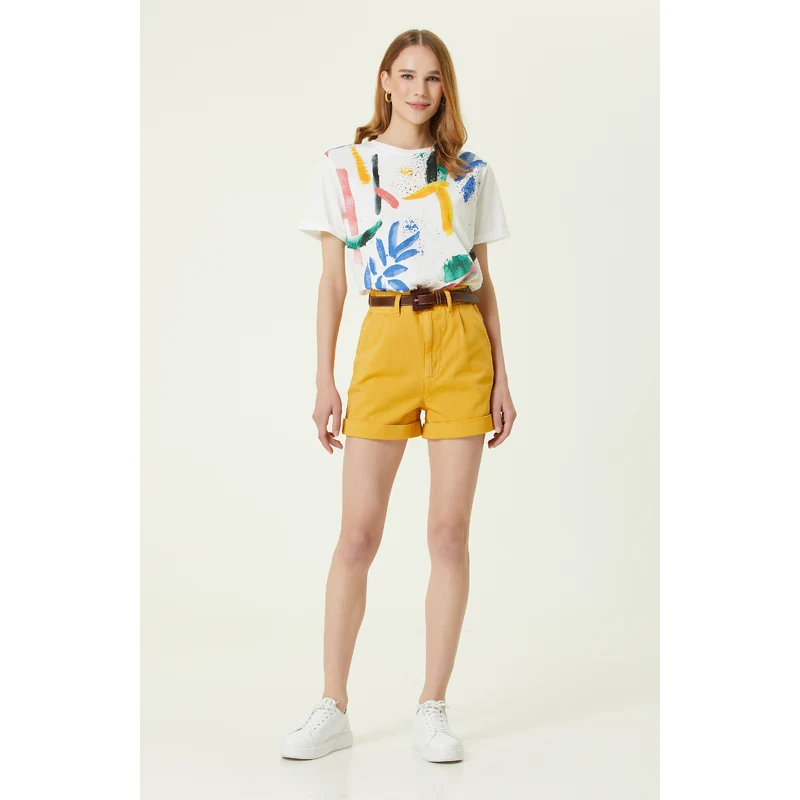 NetWork Turuncu Mini Denim Şort NetWork Turuncu Mini Denim Şort