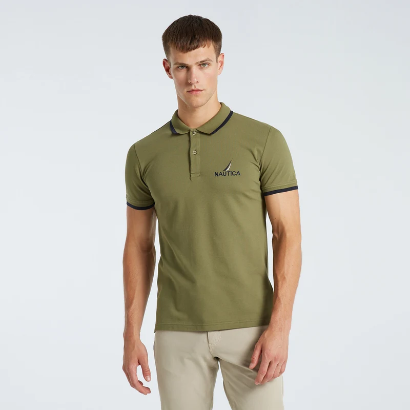 NAUTICA ERKEK YEŞİL SLIM FIT KISA KOLLU POLO