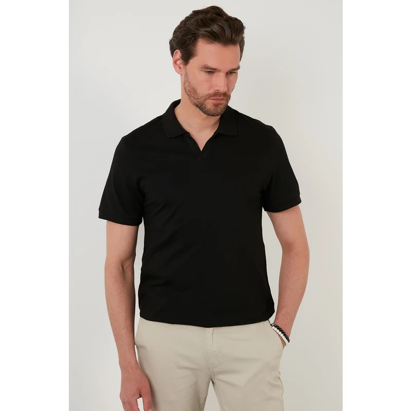 Buratti Slim Fit Pamuklu Erkek Polo T Shirt 5902141 Siyah