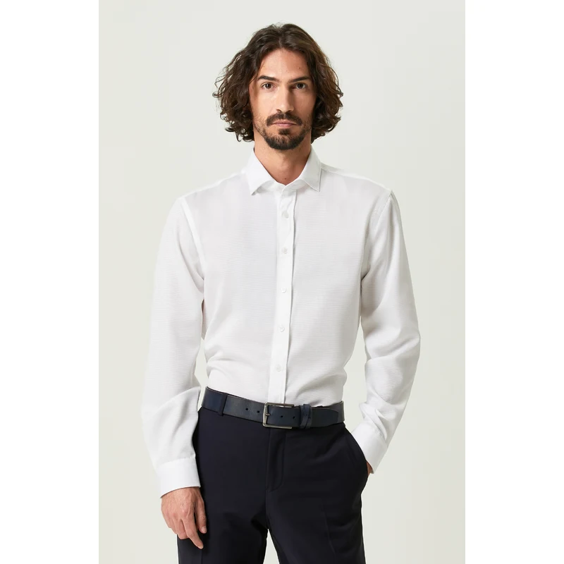 NetWork Beyaz Non-iron Gömlek
