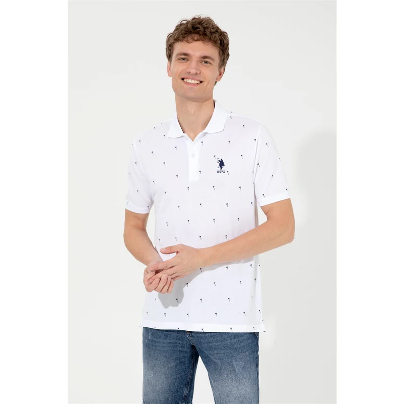 U.S. Polo Assn. Erkek Beyaz Polo Yaka Tişört TZ7465