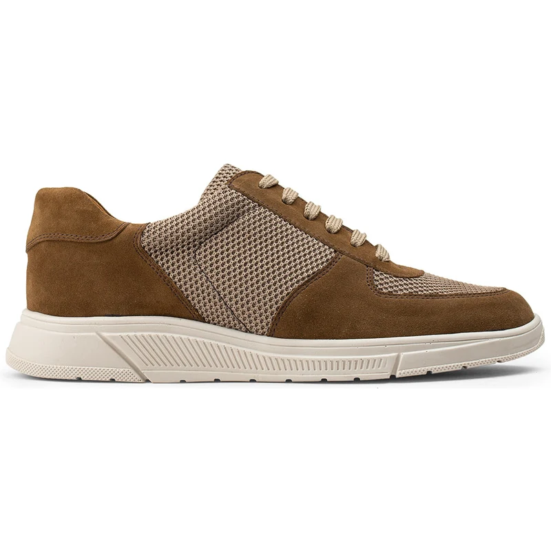 Deery Hakiki Süet Taba Rengi Sneaker Erkek Ayakkabı 01860MTBAC01