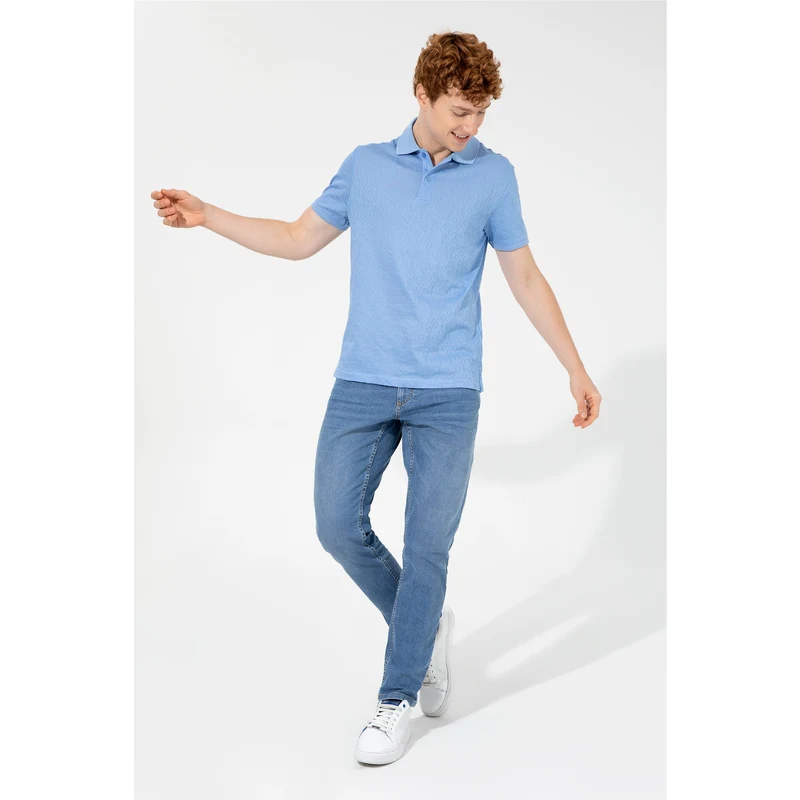 U.S. Polo Assn. Erkek Koyu Mavi Polo Yaka Tişört TZ7849
