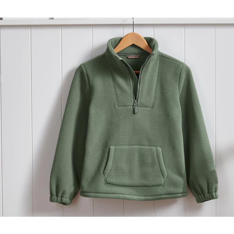 Tchibo Yumuşak Polar Sweatshirt Zeytin Yeşili