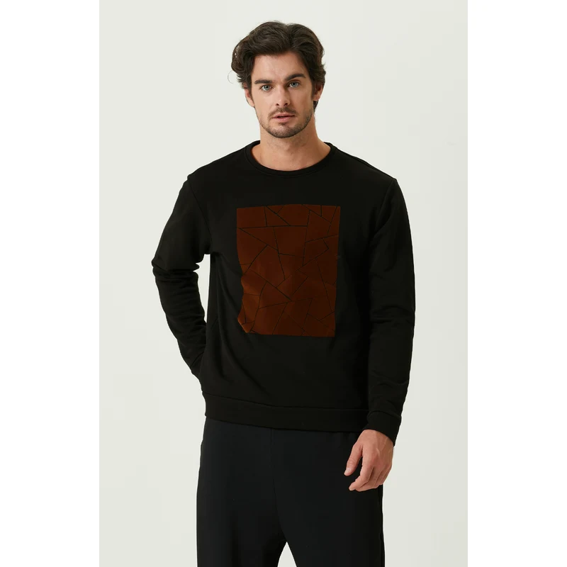 NetWork Siyah Baskılı Sweatshirt NetWork Siyah Baskılı Sweatshirt