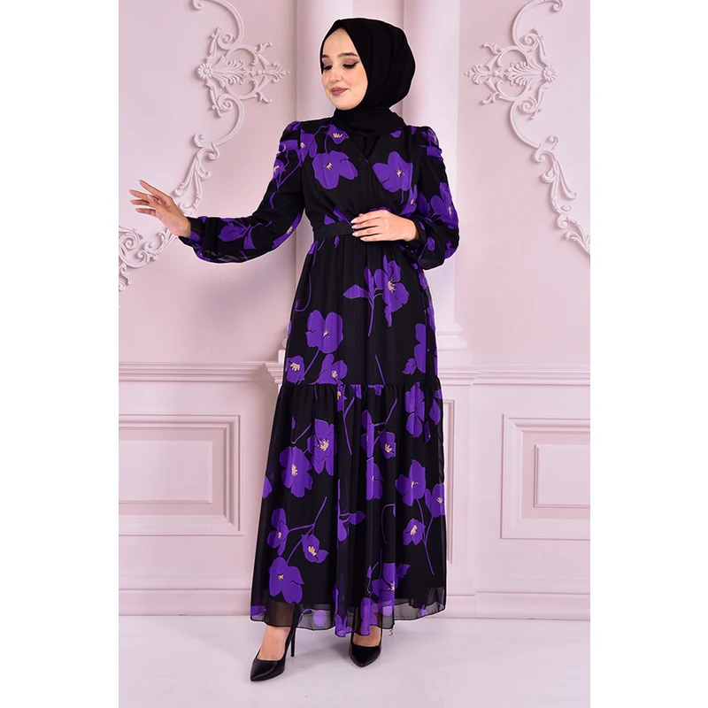 Chiffon Dress Purple NEV14635