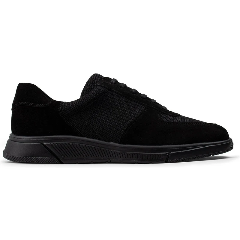 Deery Hakiki Süet Siyah Sneaker Erkek Ayakkabı 01860MSYHC01