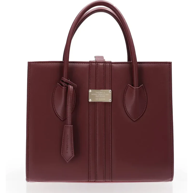 Alexandra K Vegan Leather Handbag 1.6.1 Maxi - Burgundy Corn OE8487