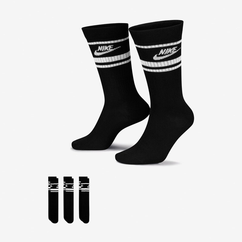 Nike Sportswear Everyday Essential 3'lü Unisex Siyah Çorap.DX5089.010