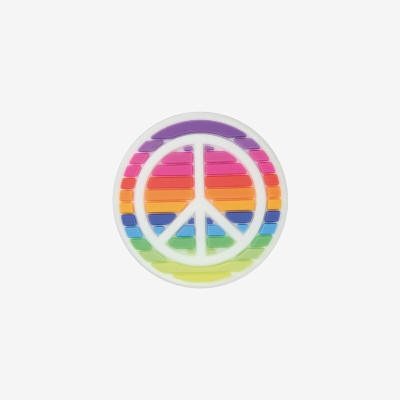 Crocs Rainbow Peace Sign Unisex Renkli Rozet.10007075.1