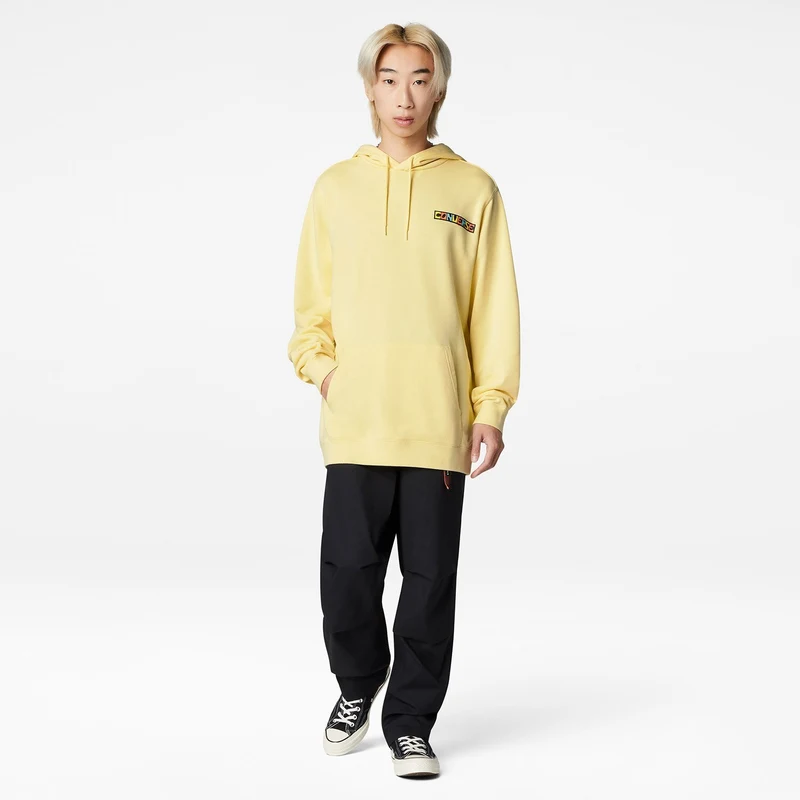 Converse Desert Daydream Pullover Graphic Erkek Sarı Sweatshirt.10023997.231 GU10434