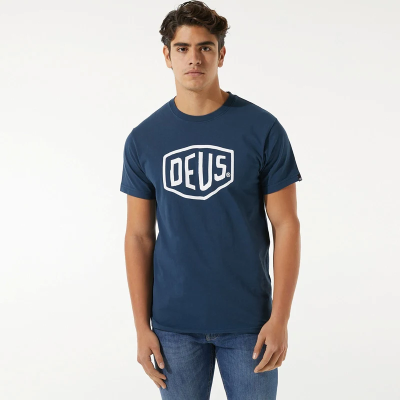 Deus Ex Machina Shield Erkek Lacivert T-Shirt.34-DMW41808E.NVY