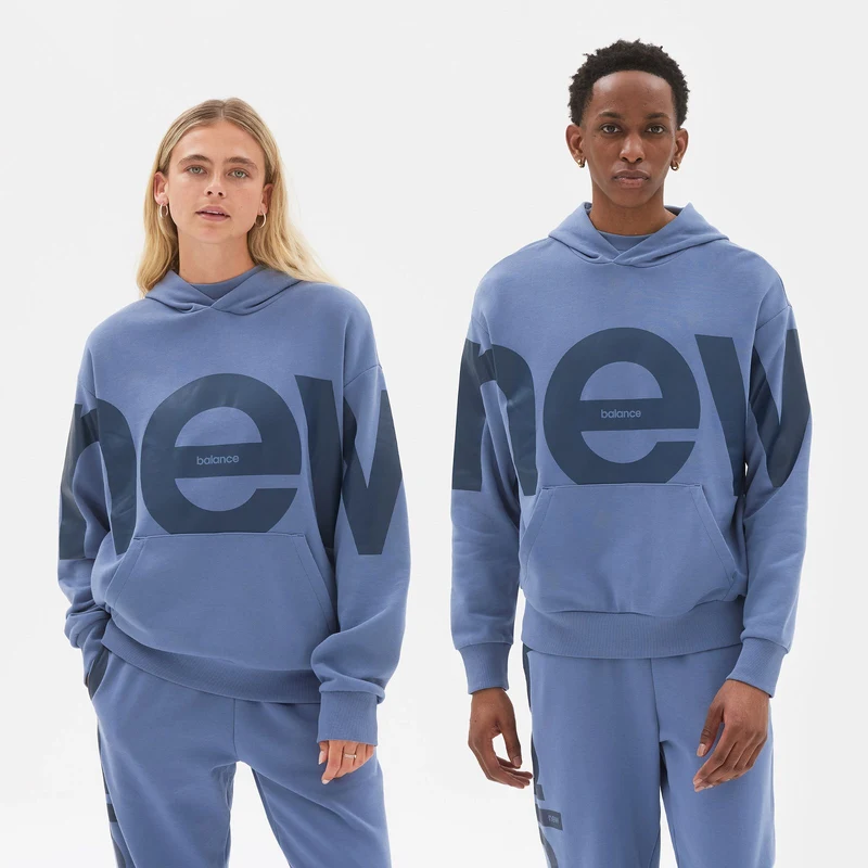 New Balance Out of Bounds Unisex Mavi Hoodie.UT23504-AGY.66