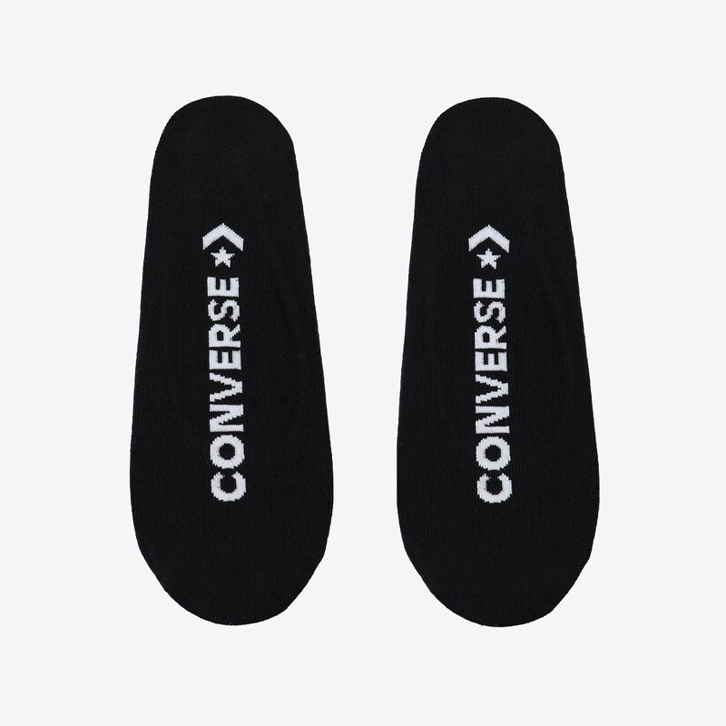 Converse Footie Flat Knit 2'li Erkek Siyah Çorap.E749B.-