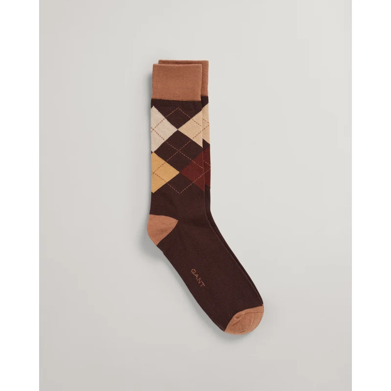 GANT Erkek Kahverengi Kareli Çorap
