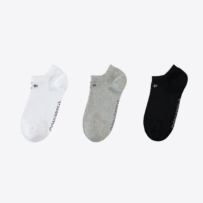 Converse Basic Flat Knit 3 Parça Kadın Beyaz Çorap.34-E751A.-