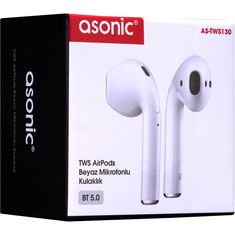 Asonic As-tws130 Beyaz Mobil Telefon Uyumlu Bluetooth Tws Airpods Mikrofonlu Kulaklık
