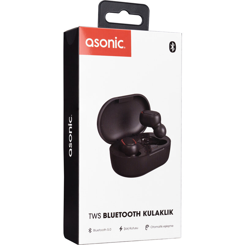 Asonic As-tws7s Siyah Mobil Telefon Uyumlu Bluetooth Tws Airpods Mikrofonlu Kulaklık