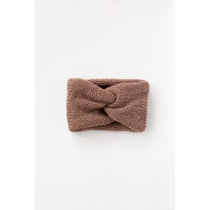Plexida Knit Wool Turban In Rose Grey