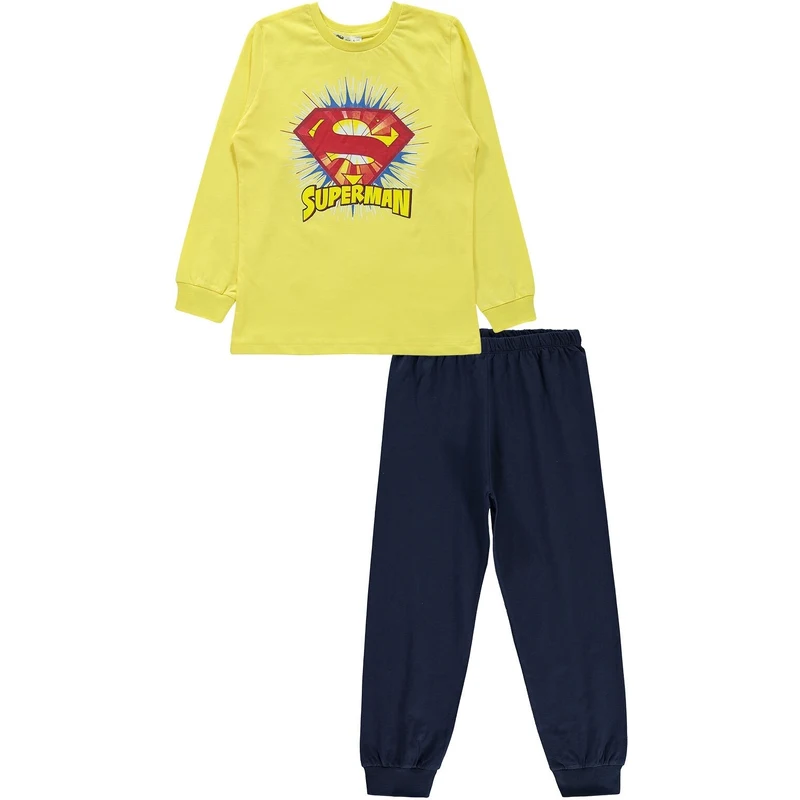 Superman Lacivert Erkek Çocuk Pijama Takım