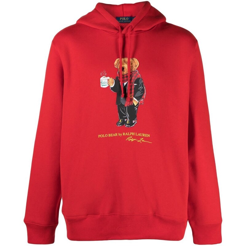 Polo Ralph Lauren Polo Bear cotton hoodie Red Glami