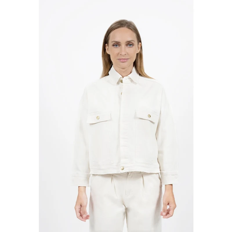 1 People Classic Denim Jacket Women - White